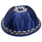 Blue Satin Star Kippah