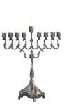 Pewter Finish Menorah