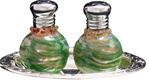 Blown Glass Salt and Pepper Shakers