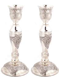 Grape Leaf Design Candlesticks