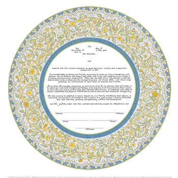 Joy & Happiness Ketubah by Micki Caspie