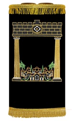 Jerusalem Pillars Torah Cover/Mantel