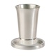 Anodized Aluminum Kiddush Cup and Tray - Silver by Emanuel