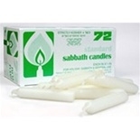 Box of 72 Standard Shabbat Candles