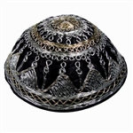 Satin Kippah with Yemenite Stitching