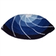 Blue Swirl Bucharian Style Knit Kippah