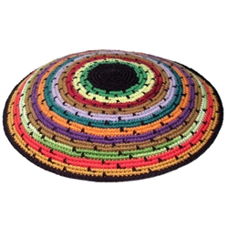 Colorful Circles Knit Kippah