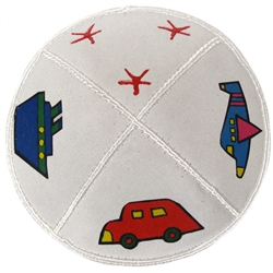 Suede Transportation Kippah