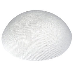 White Knit Kippah