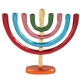 Colorful Anodized Aluminum Classic Menorah by Emanuel