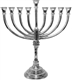 Nickel Finish Menorah