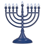 Blue LED Battery/USB Menorah