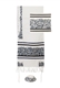 Embroidered Jerusalem Tallit - Black