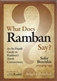 What Does Ramban Say? Sefer Bereishis