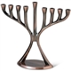 Antique Copper Finish Modern Menorah