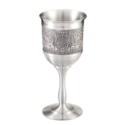 Jerusalem Scene Pewter Kiddush Cup