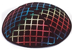 Bulk Suede Foil Embossed Kippot (RB69) - With Custom Imprinting