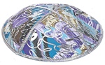 Bulk Leather Foil Embossed Kippot (FL105) - No Imprinting