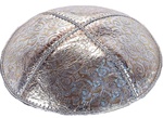 Bulk Leather Foil Embossed Kippot (FL116) - With Custom Imprinting