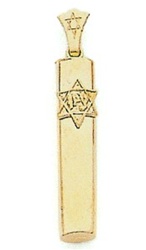 Mezuzah Tube Gold Star