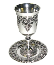 Kiddush Cup with Plate