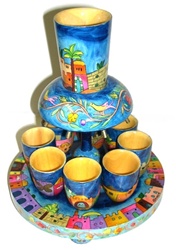 Shabbat Pouring Cup Kiddush Set