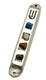 Pewter Mezuzah Case with Stones