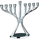 Chrome Plated Aluminum Modern Menorah