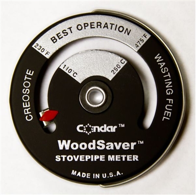 Condar WoodSaver Stovepipe Thermometer 3-16