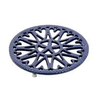 Minuteman 7â€³ Sunburst Cast Iron  Trivet C-33BL