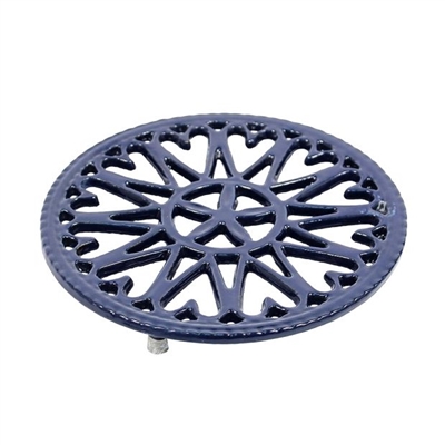 Minuteman 7â€³ Sunburst Cast Iron  Trivet C-33BL