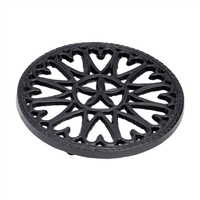 Minuteman 7â€³ Sunburst Cast Iron  Trivet C-33BB