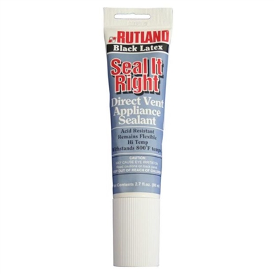 Rutland Seal It Right 2.7 oz. Direct-Vent Appliance Sealant - Black Latex #641C