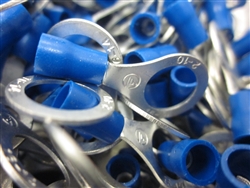 16-14 AWG INSULATED BLUE RING TERMINAL 3/8 STUD