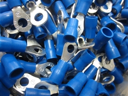 16-14 AWG INSULATED BLUE RING TERMINAL #8 STUD