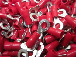 22-18 AWG RED RING TERMINAL #8 STUD