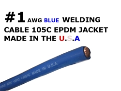 1 AWG WELDING CABLE BLUE