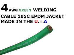 4 AWG GREEN WELDING CABLE