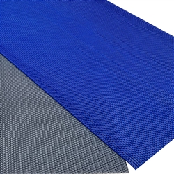 blue and gray VinWave drainage floor mats