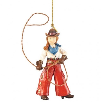 Lasso Cowgirl Ornaments