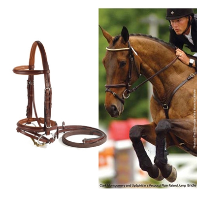 Vespucci Plain Raised Jump Bridles