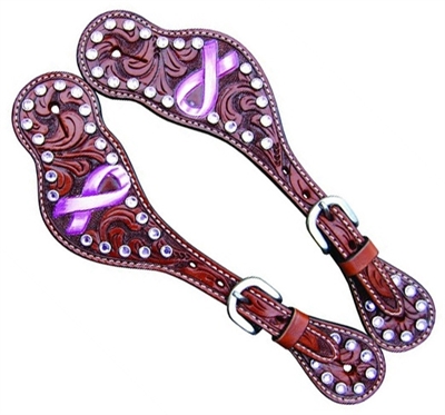 Bar H Equine Passionately Pink Collection Spur Straps
