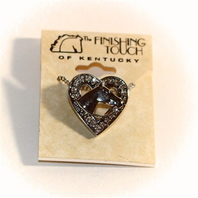 Finishing Touch of Kentucky -  Horse head Pendant Crystal stones