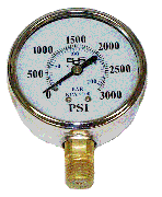 BAPL-2426 S.S. PRESSURE GAUGE 3000 PSI 1/4 MPT