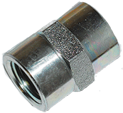 BAPL-2581 STEEL HEX COUPLER 1/4 FPT, 5000 PSI