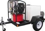 T185SKH Trailer with SK40004HH Hot Mobile Pressure Washer Skid