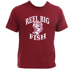 Mean Fish tee -burgundy