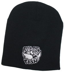 Silly Fish embroidered knitted skull cap