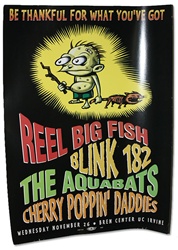 Be Thankful... gig poster w/Blink 182, The Aquabats