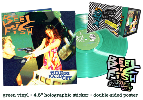 TTRO translucent green vinyl + holo sticker & poster